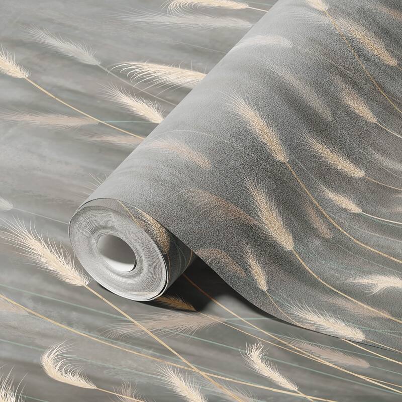 Serene Reed Grass Wallpaper Mural Soft Neutral Tones
