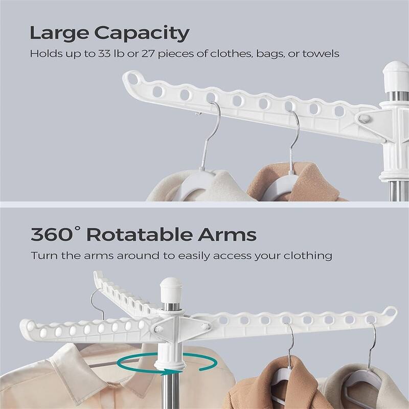 Clothes Drying Rack, 59-Inch Folding Laundry Drying Rack