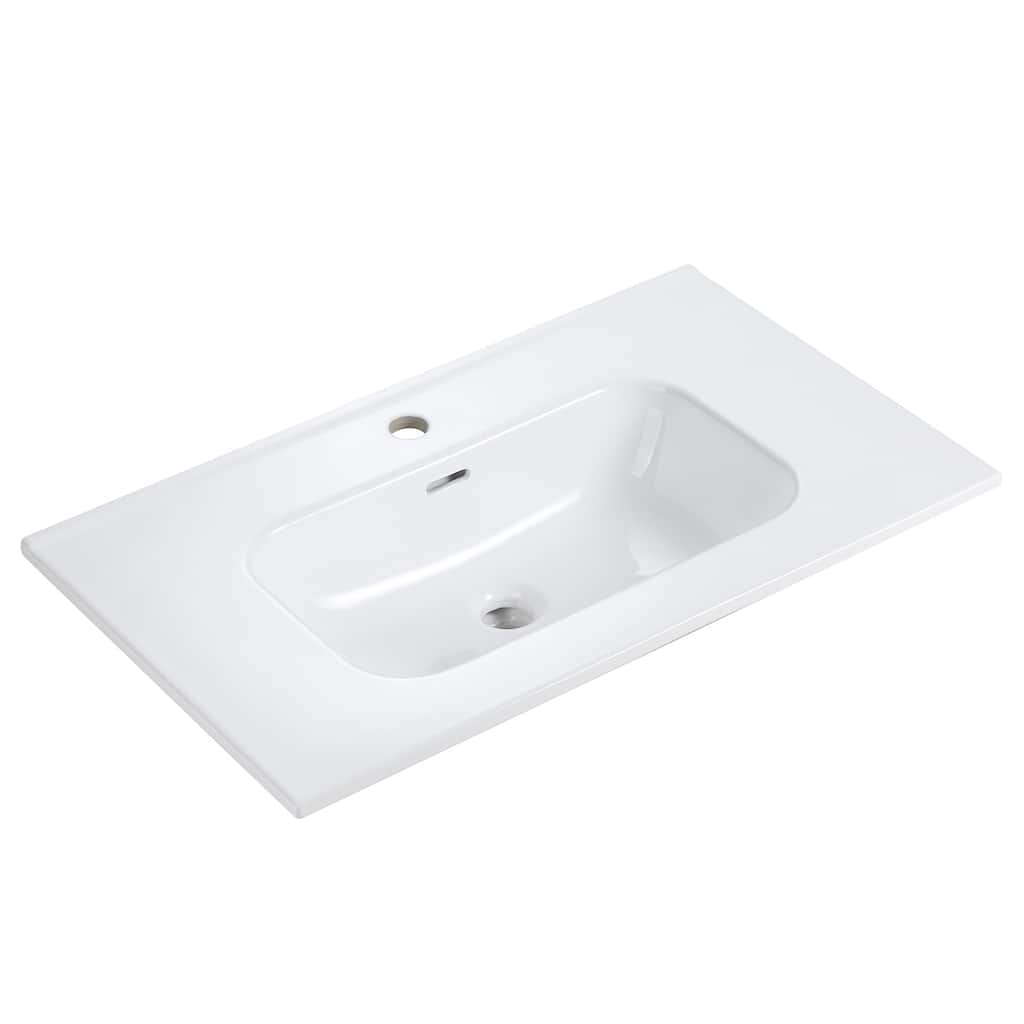 Topcraft Ceramic Bathroom Vanity Sinks - 30"