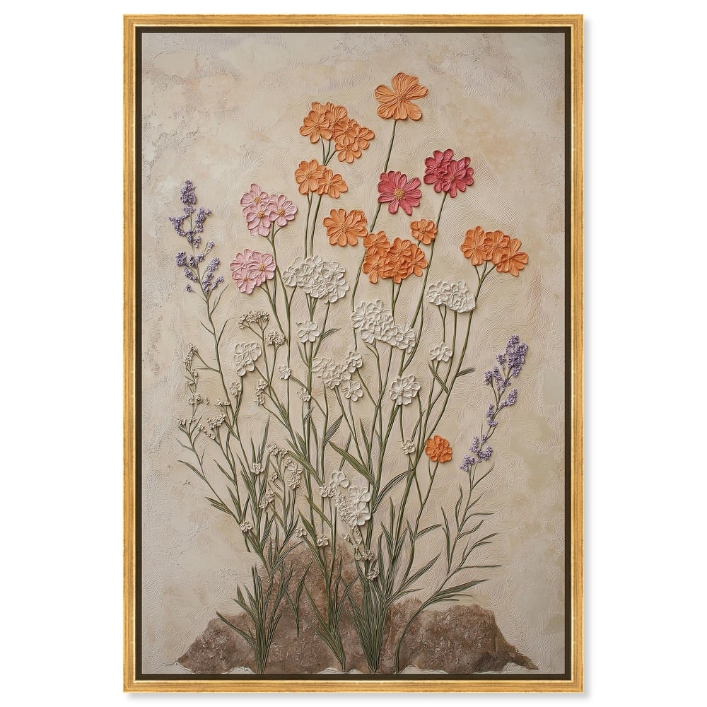 Sculpted Flora Frieze II Canvas by Art Remedy
