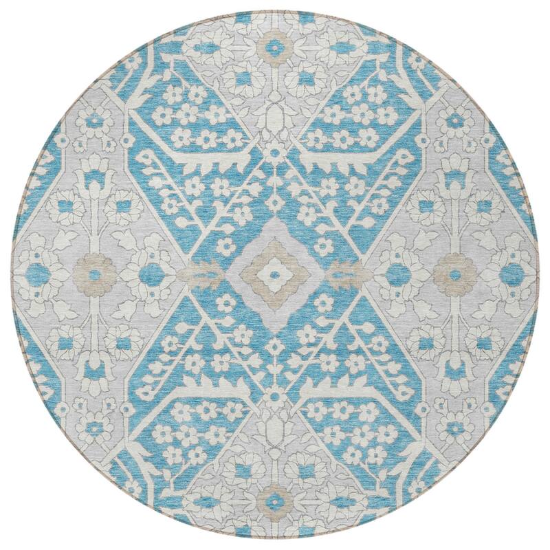 HomeRoots Floral Transitional Rectangle Outdoor Rug