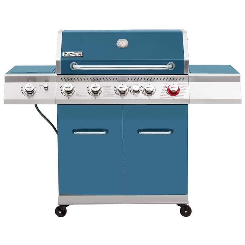 Royal Gourmet 5-Burner Cabinet Style Gas Grill, Sear Burner, Rear Burner and Side Burner, 74,000 BTU - Propane Gas