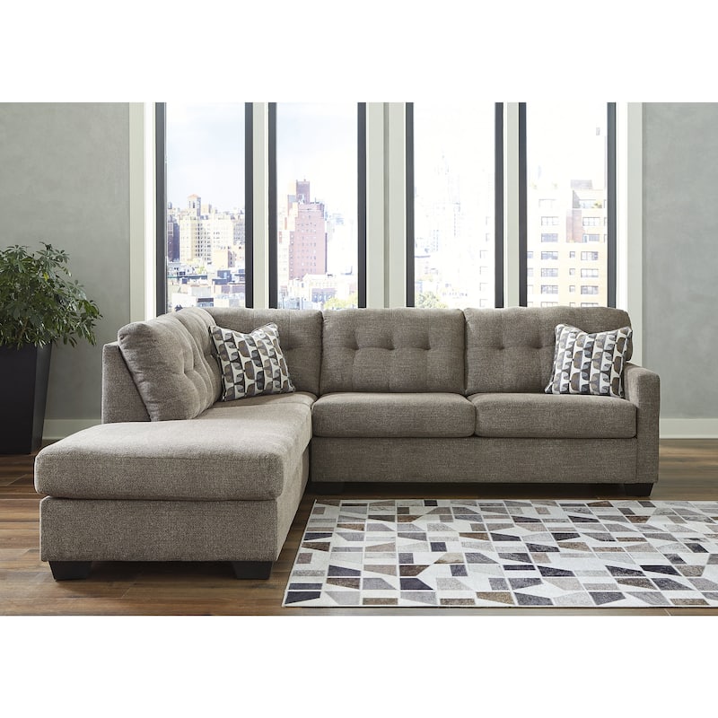Signature Design by Ashley Mahoney 2-Piece Sleeper Sectional with Chaise - 105"W x 90"D x 37"H