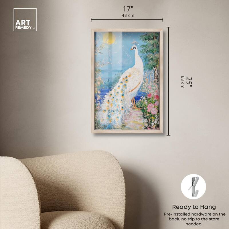 Peacock in Paradise Shadowbox by Art Remedy