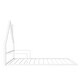 preview thumbnail 5 of 7, Full Size Metal Floor Bed Slats Support Bed Frame with House-shaped Headboard, Simple Metal Bed Kids Toddler, Solids White