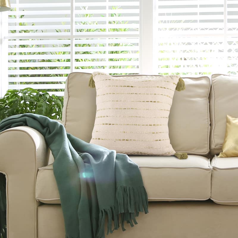 Sevita Striped Cotton Blend Throw Pillow, Set of 2