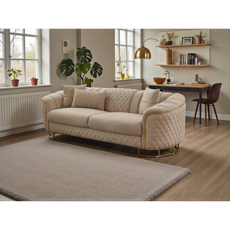 SOLV 3 Pieces Living Room Sets 1 Sofa 2 Chair