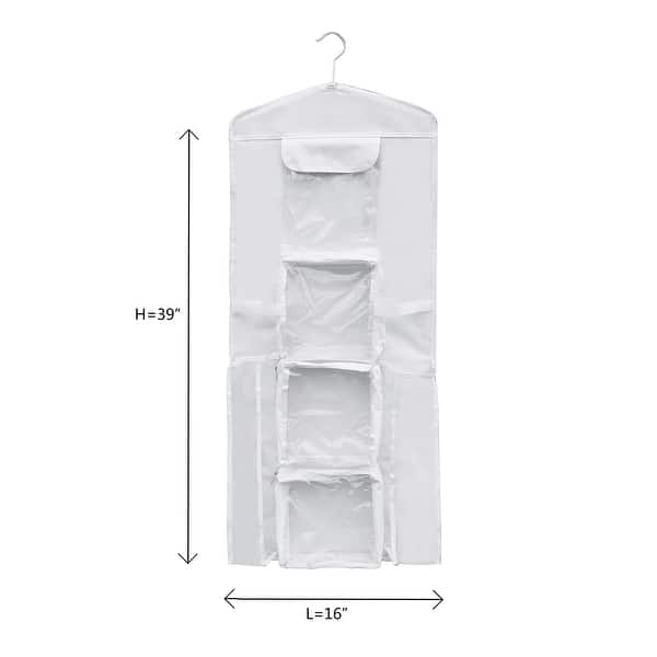 Wrapping Paper Storage Organizers- 2 Pack- Dual Sided Hanging Gift Wrap Station-Clear Compartments by Elf Stor