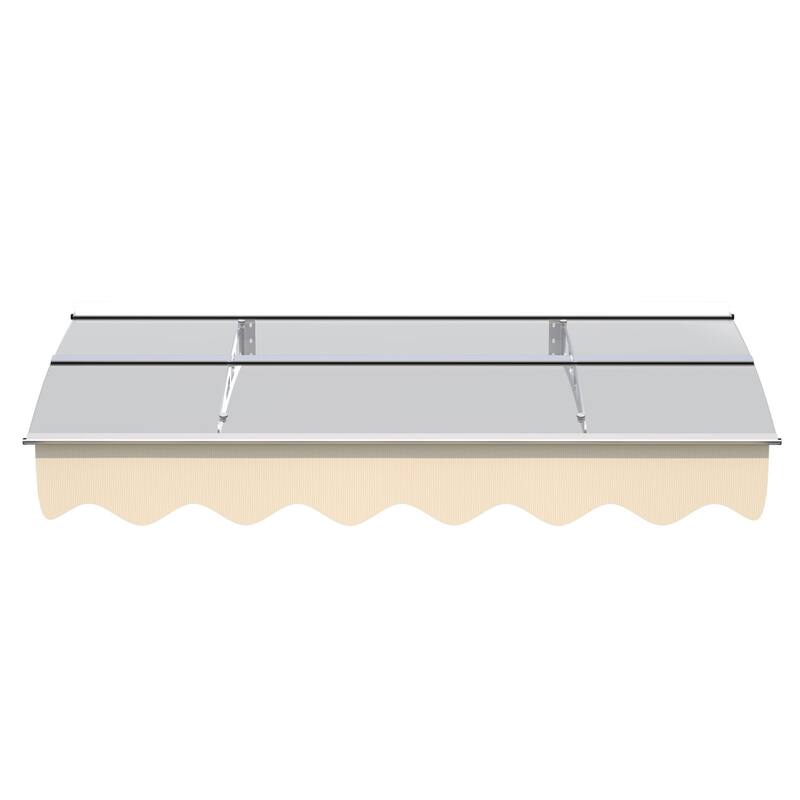 Wall-mounted window and door awnings for wooden wall rooms