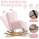 preview thumbnail 14 of 33, HOMYKA Teddy Rocking Chair Nursery Glider Modern Accent Armchair with High Backrest