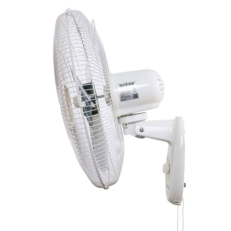 Hurricane 20 Inch Pro Commercial Grade Classic Oscillating Wall Mount Fan, Black