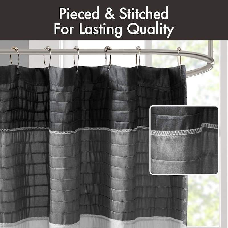 Madison Park Amherst Faux Silk Shower Curtain