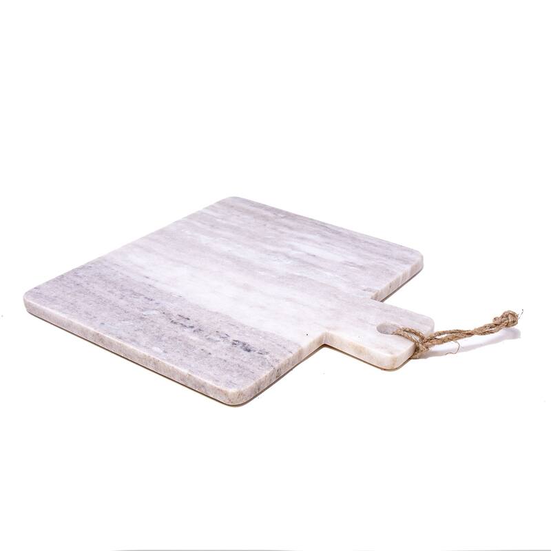 Handmade Marble Cheese or Cutting Board with Handle - Beige