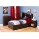 preview thumbnail 7 of 17, Bella Twin Bookcase Headboard, Espresso