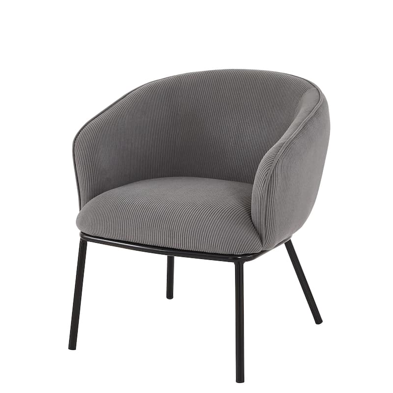 Mid Century Upholstered Black Leg Indoor Chair