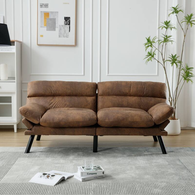 Thick cushion sofa, sofa bed, sleeper sofa with metal feet
