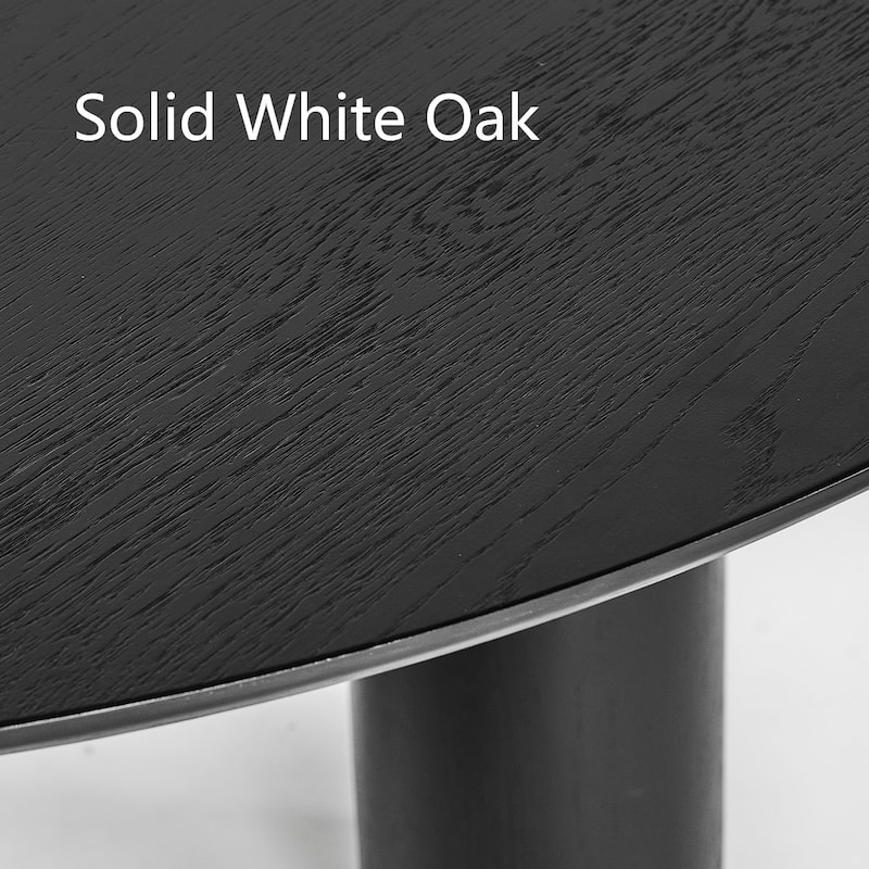 3 Legged 52" Solid Oak Round Dining Table