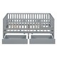 preview thumbnail 10 of 18, Wood Toddler Bed with 2 Drawers, Pine Twin Bed Frame Grey