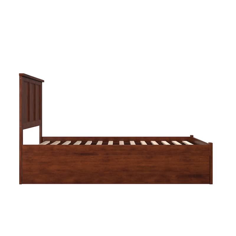 AFI Madison Full Size Platform Bed with Footboard & Full Trundle