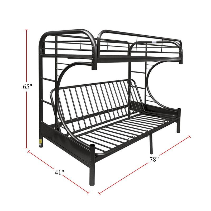 Metal Twin/Full Futon Bunk Bed