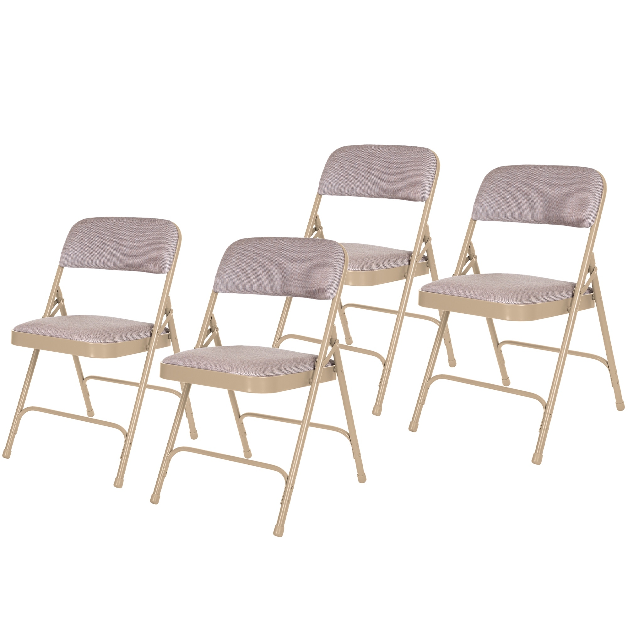 Hampden Furnishings Bernadine Collection Fabric Folding Chair, Pack of 4
