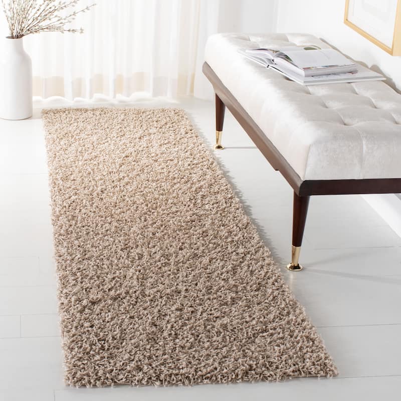 SAFAVIEH Athens Bharati Ilaha 1.5-inch Thick Rug - 2'3" x 6' Runner - Beige