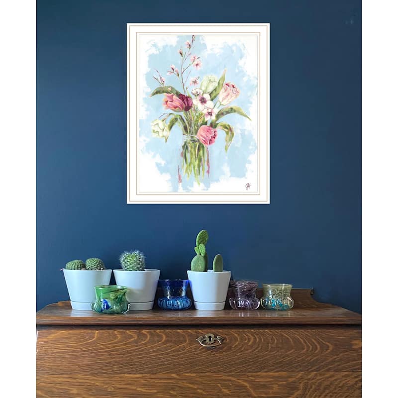 TrendyDecor4U Contemporary "Flourish" Framed Print Wall Art