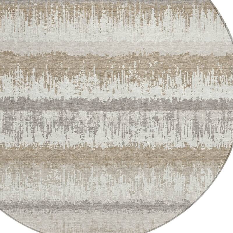 HomeRoots Striped Transitional Rectangle Outdoor Rug
