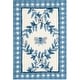 preview thumbnail 52 of 98, SAFAVIEH Handmade Chelsea Aubree French Country Trellis Wool Rug 1'8" x 2'6" - Ivory/Blue - Rectangle