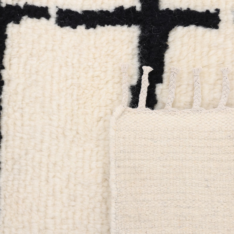 Overton Handmade Boho Moroccan Area Rug