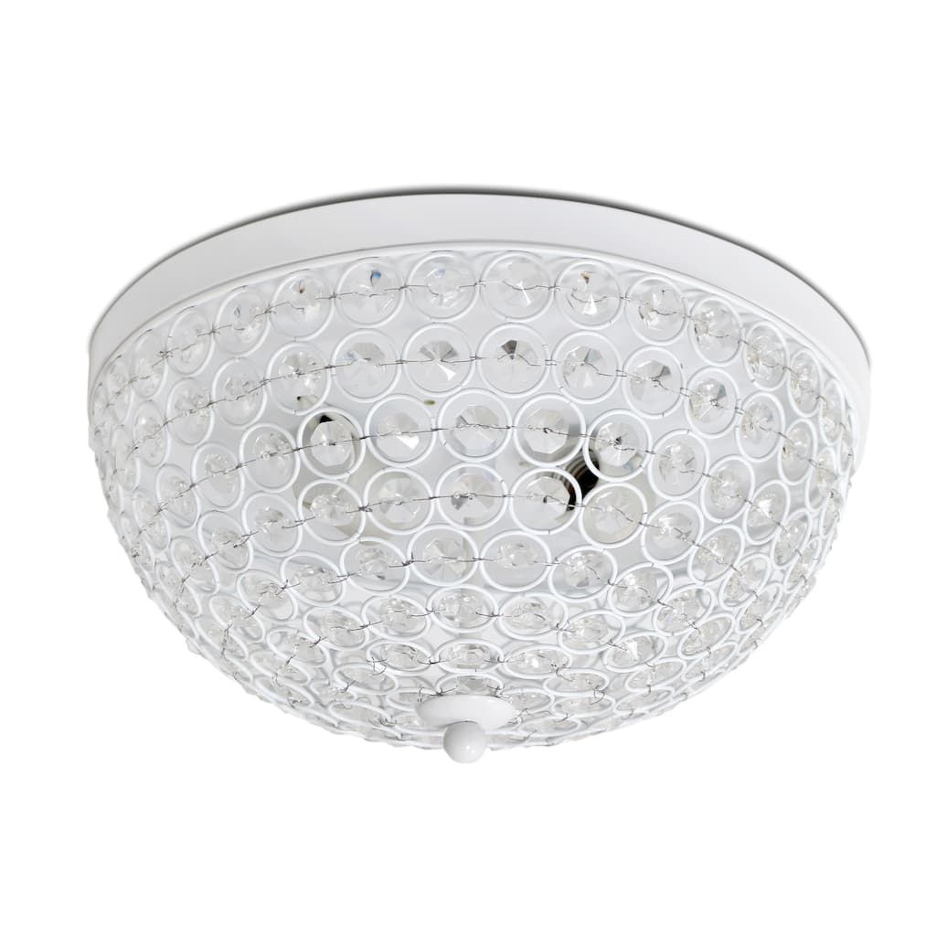 2 Light Flush Mount Ceiling Light - Modern Round Chandelier for Hallway, Bedroom, Living Room - 6.5