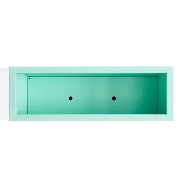 Metallic Heavy Planter for Outdoor Plants, 24.02" H x 30" W x 9.84" D	Tall and Long Metal Divider Planter Box