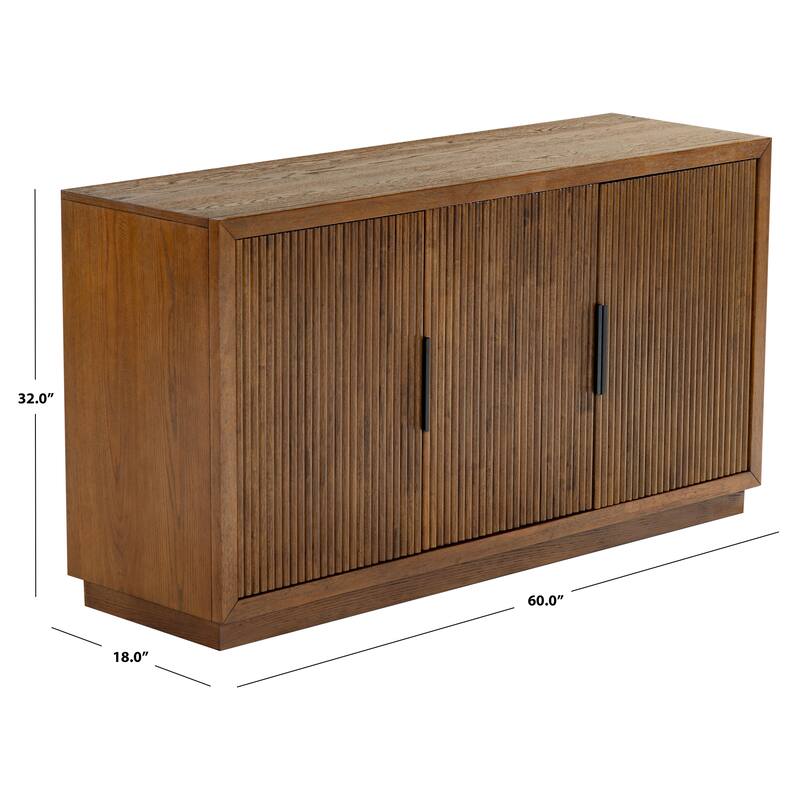 SAFAVIEH Couture Shelbie 3-Door Reeded Sideboard - 60"W x 18"D x 32"H