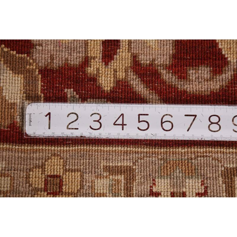 All-Over Floral Chobi Peshawar Rug Hand-Knotted Wool Carpet - 9'0"x 11'9"