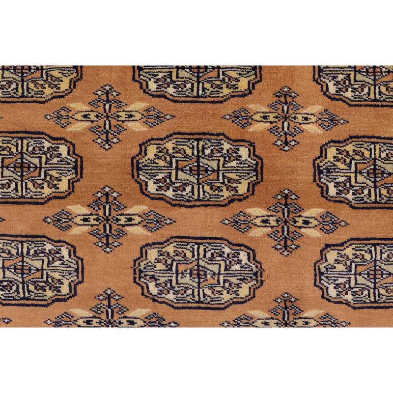 Rustic Bokhara Christensen Brown/Beige Hand Knotted Wool Rug - 4'0'' x 6'4''