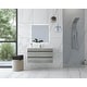 preview thumbnail 2 of 0, Modern Bathroom Wall Mounted 32" Vanity With White Stone Top