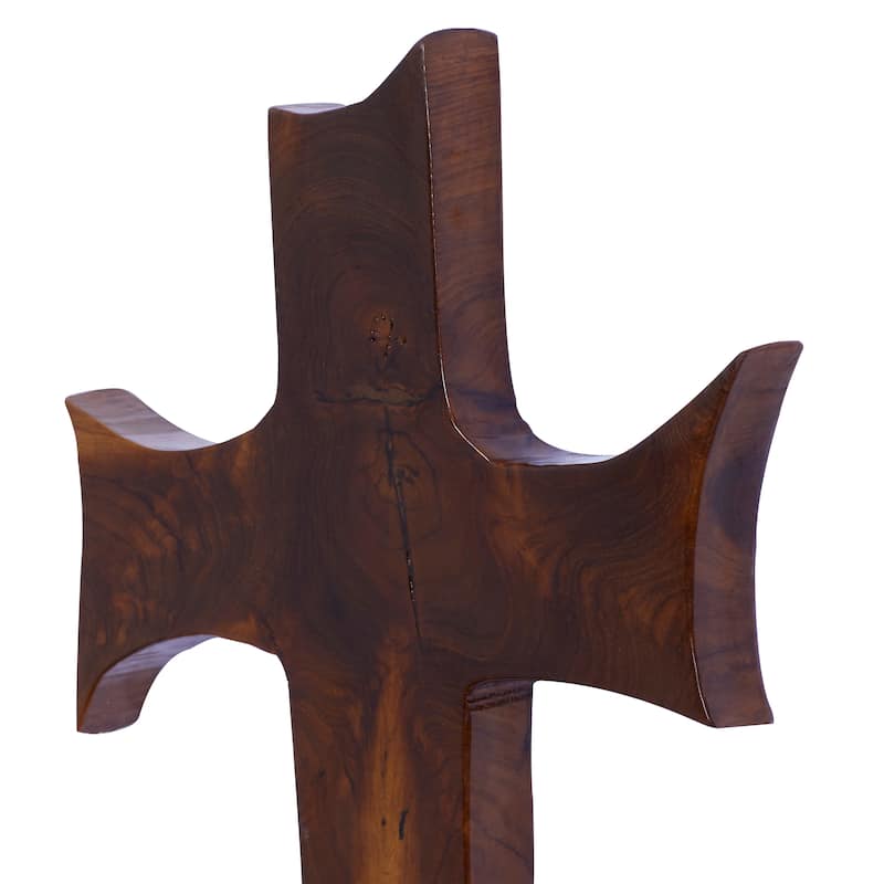 Brown Teak Wood Eclectic Style Wall Decor