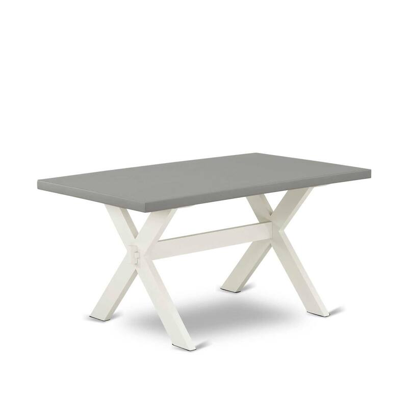 HomeStock 5-Pc Rectangle Natural Oak Finish Solid Wood Top Dining Table with 4 Upholstered-Chairs