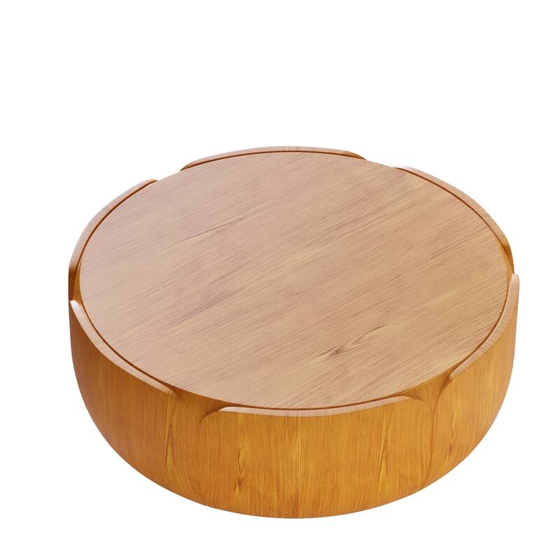 GDFStudio Evandor Tulip-Shaped Magnesium Oxide Coffee Table for Indoor and Outdoor