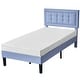 preview thumbnail 56 of 58, VECELO Tufted Upholstered Kids Bed with Adjustable Headboard,Twin Size Bed Set of 2