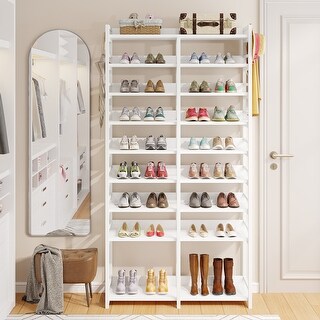 Tall Shoe Rack Organizer with Side Hook for Entryway, 9-Tier 36