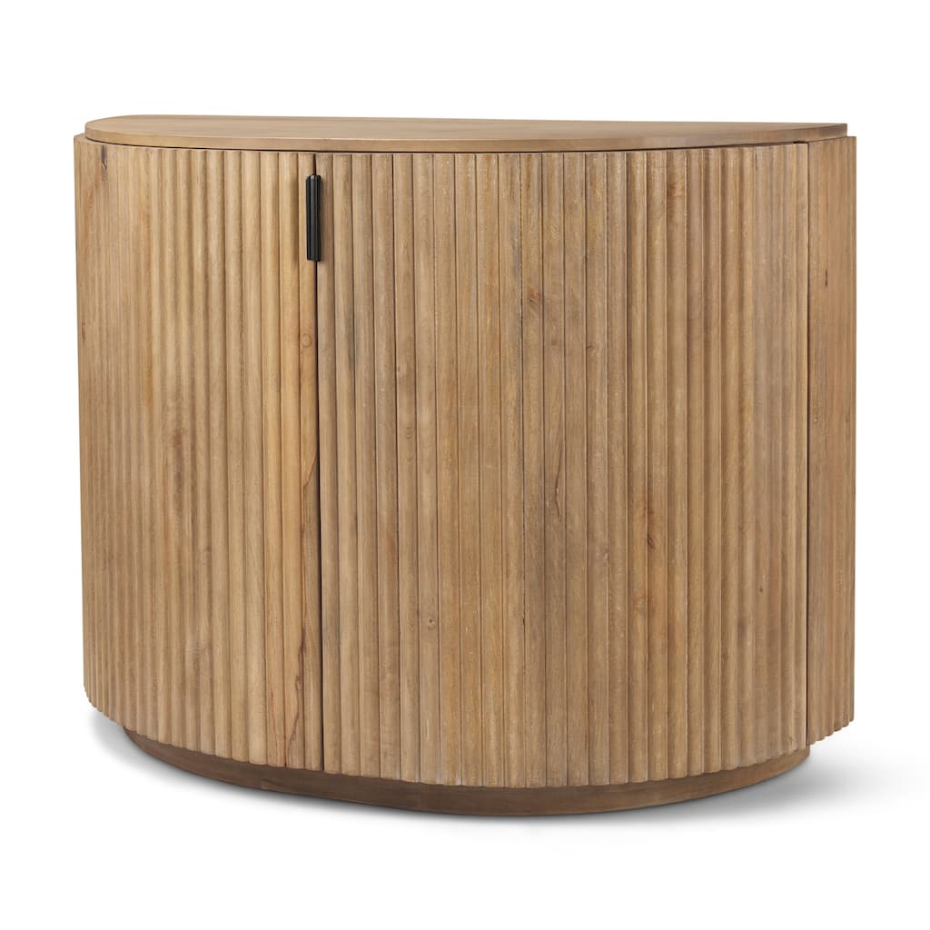 Terra Light Brown Solid Wood Accent Cabinet