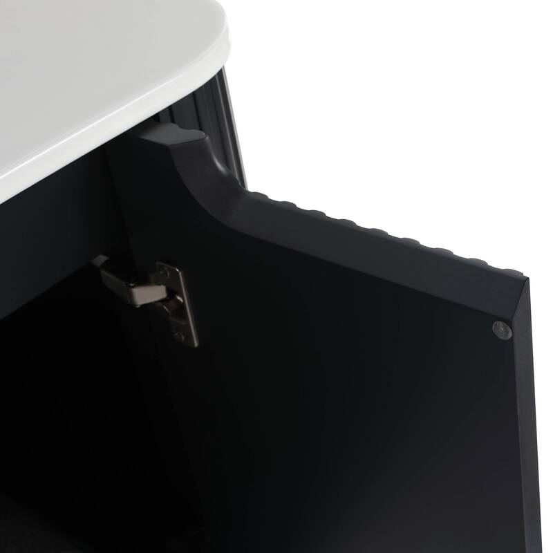 Caskvalley Modern Bathroom Vanity with Straight Fluted Design - Sink Included