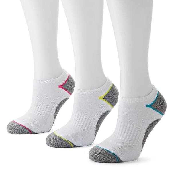 Shop Tek Gear Women 3 Pk Performance No Show Socks Shoe Size 4