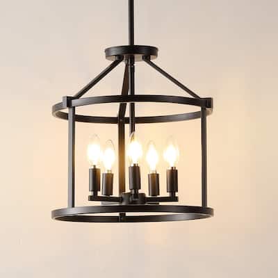 SAFAVIEH Home Lighting Collection Navassa 15" Modern & Contemporary Pendant (5-bulb) - 15" W x 15" D x 55" H