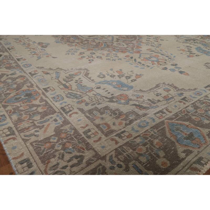 Traditional Tabriz Persian Area Rug Hand-Knotted Bedroom Wool Carpet - 6'5"x 8'11"