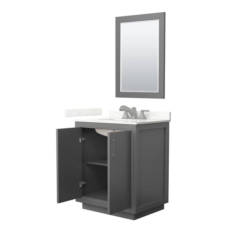 Wyndham Collection WCF111130S-QTZ-US3M24 Icon 30" Free Standing Single