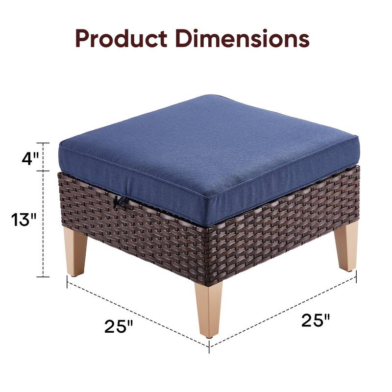 Gymojoy OUtdoor High Back Couch with Chair and Ottomans