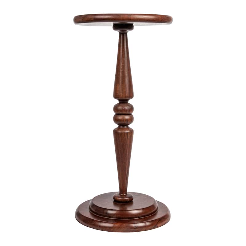 Bishop Pedestal Cocktail Side Table - 12.0"L x 12.0"W x 25.0"H
