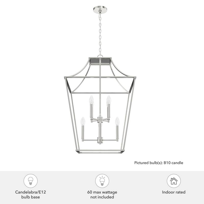 Hunter Laurel Ridge 23" 8-Light Lantern Pendant - Entry - Candle, Modern Farmhouse, Contemporary, Transitional